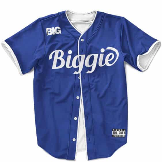 Biggie Smalls MLB Los Angeles Dodgers Inspired Blue Baseball Jersey