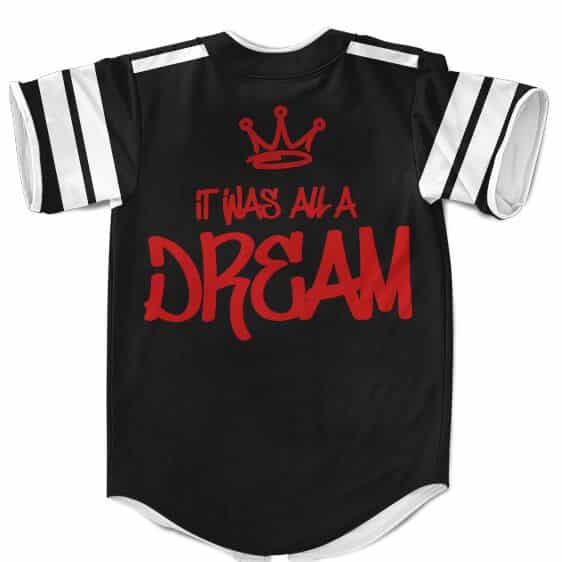 Biggie Smalls The Notorious BIG It Was All A Dream Cool Black Baseball Jersey