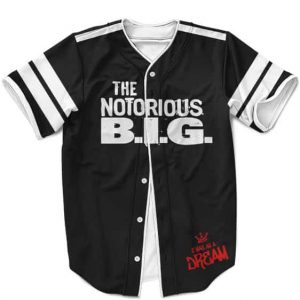Biggie Smalls The Notorious BIG It Was All A Dream Cool Black Baseball Jersey