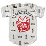 Biggie Smalls The Notorious BIG Minimalist Pattern Gray Cool Baseball Shirt