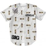 Biggie Smalls The Notorious BIG Minimalist Pattern Gray Cool Baseball Shirt