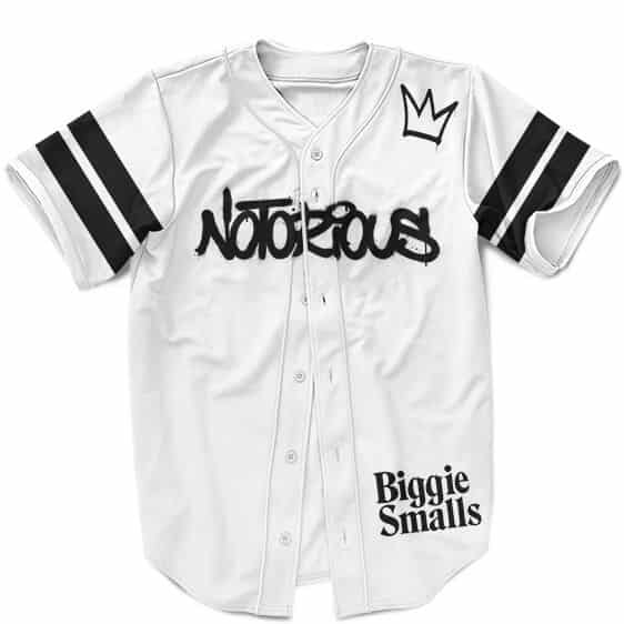 Biggie Smalls The Notorious Minimalist White Amazing Baseball Jersey