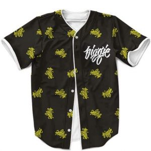 Biggie Smalls Thug Simple Elegant Yellow Black Pattern Baseball Jersey