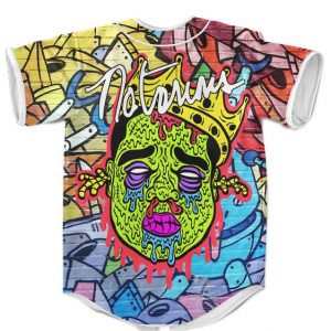 Biggie Thug Zombie Acid Drip Art Graffiti Colorful Baseball Jersey