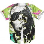 Biggie Vintage Portrait Pop Culture Art Awesome Green Baseball Uniform