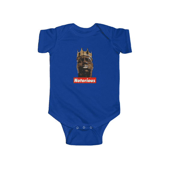 Brooklyn Rapper The Notorious BIG Art Dope Baby Bodysuit