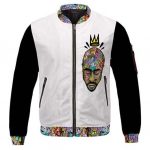Crowned 2Pac Makaveli Face Doodle Dope Varsity Jacket