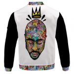 Crowned 2Pac Makaveli Face Doodle Dope Varsity Jacket
