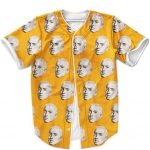 Detroit Rapper Eminem Head Pattern Orange Baseball Jersey