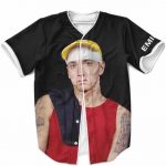 Detroit's Rapper Eminem Black Minimalist Baseball Jersey