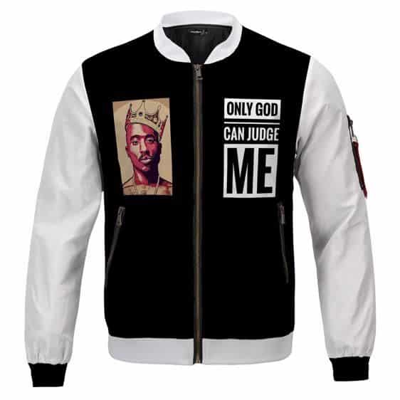 Dope Tupac Only God Can Judge Me Black Varsity Jacket