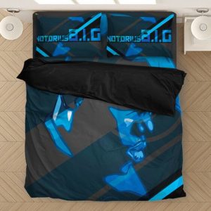 East Coast Notorious B.I.G. Blue Silhouette Bedclothes