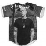 Eminem Straight Outta Detroit Monochrome Baseball Jersey