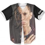 Famous Detroit Rapper Eminem Black Baseball Uniform
