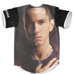 Famous Detroit Rapper Eminem Black Baseball Uniform