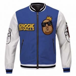 Gangsta Rapper Biggie Smalls Face Cutout Varsity Jacket