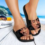 Gangsta Rapper Tupac Makaveli Bandana Pattern Slide Sandals