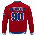 Gangsta Rapper Tupac Makaveli Shakur 90 Red Bomber Jacket