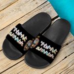 Hip-Hop Rapper Tupac Shakur Colorful Graffiti Slide Sandals