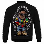 I Got Enough To Feed The Needy Biggie Black Bomber Jacket