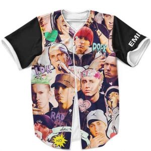 Marshall Mathers Amazing Performance Collage Baseball Shirt