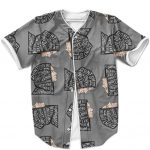 Marshall Mathers Eminem's Quote Pattern Gray Baseball Shirt