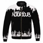 Monochrome City View Tribute To Biggie Smalls Bomber Jacket