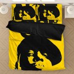 Notorious B.I.G. Face Silhouette Yellow Bedclothes