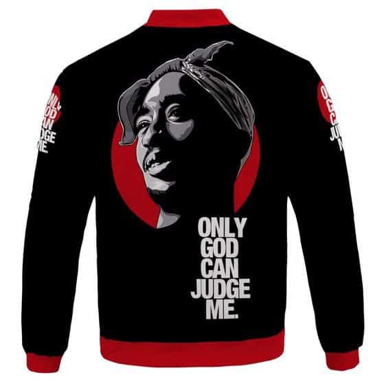 Only God Can Judge Me Tupac Face Silhouette Bomber Jacket