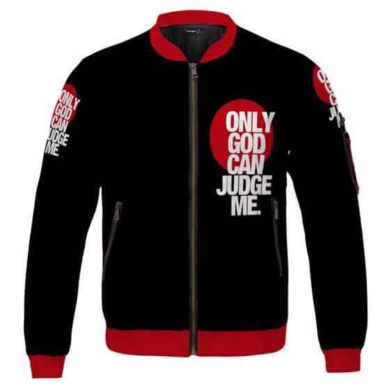 Only God Can Judge Me Tupac Face Silhouette Bomber Jacket