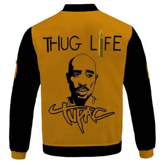 Rap Legend Tupac Makaveli Thug Life Tribute Varsity Jacket