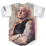 Rapper Songwriter Eminem Realistic Art Baseball Jersey