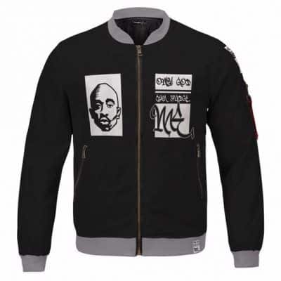 Rapper Tupac Shakur Only God Can Judge Me Bomber Jacket