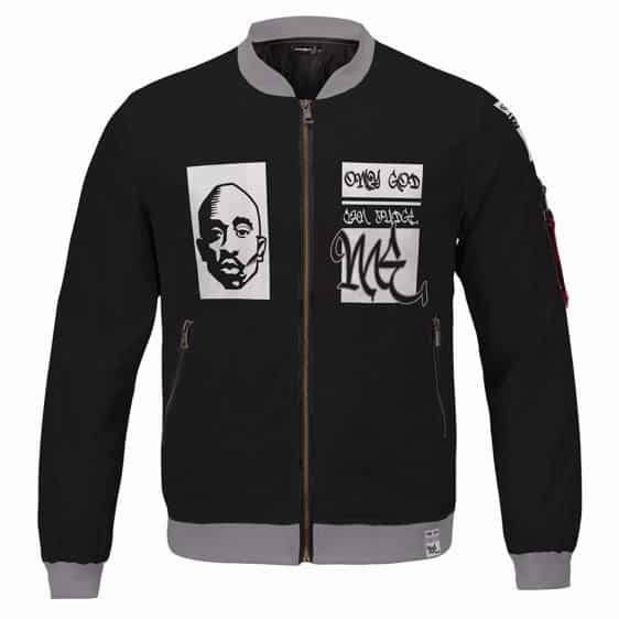 Rapper Tupac Shakur Only God Can Judge Me Bomber Jacket