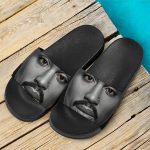 Realistic Tupac Makaveli Shakur Close-Up Face Slide Sandals