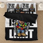 Sky Is The Limit Biggie Smalls Dope White Bedding Set