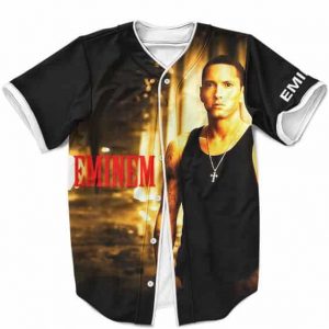 Stunning Marshall Mathers Eminem Black Baseball Shirt