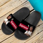 Supreme Inspired Cash Cannon 2Pac Makaveli Dope Slide Sandals