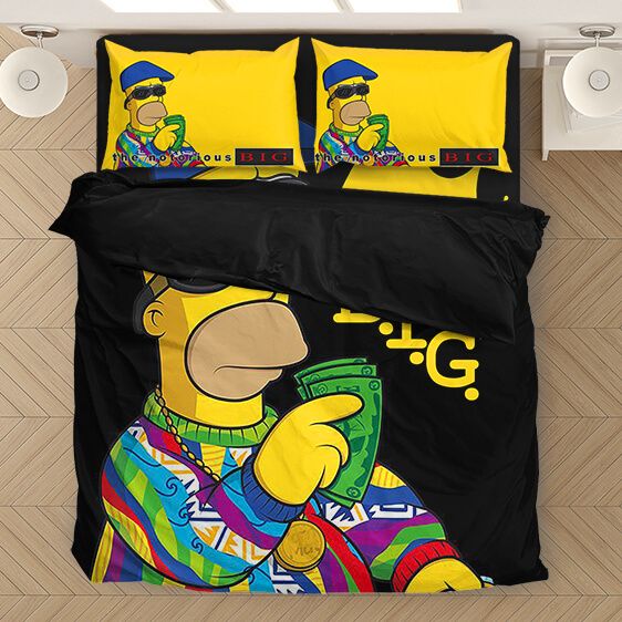 The Notorious B.I.G. Funny Homer Simpson Parody Bedding Set