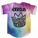 The Notorious BIG Biggie Smalls Pinstripe Cool Rainbow Baseball Jersey