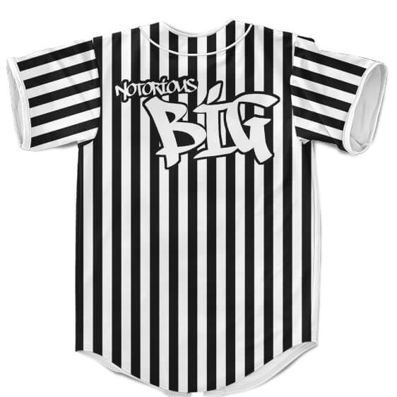 The Notorious BIG Black White Stripes Pattern Elegant Baseball Uniform