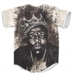 The Notorious BIG Wearing Crown Vintage Portrait Nice Baseball Jersey