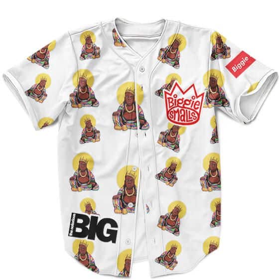 The Notorious Biggie Buddha Artwork Pattern White Red Awesome Baseball Uniform