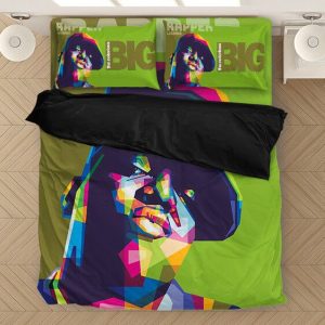 The Notorious Biggie Smalls Abstract Face Art Bedding Set