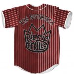 The Notorious Biggie Smalls MLB Maroon Red Dope Swag Baseball Jersey