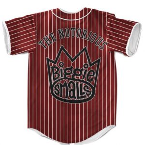 The Notorious Biggie Smalls MLB Maroon Red Dope Swag Baseball Jersey