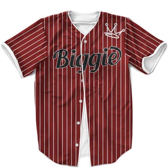 The Notorious Biggie Smalls MLB Maroon Red Dope Swag Baseball Jersey