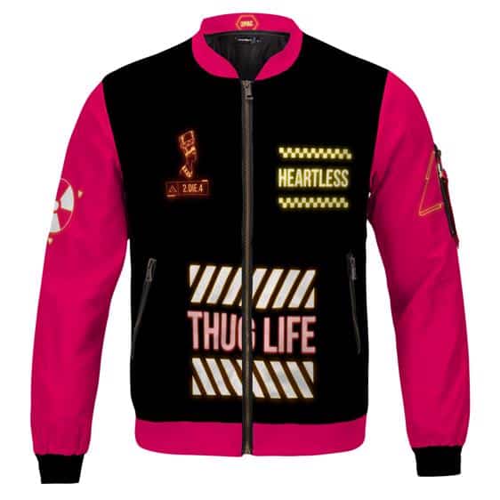 Thug Life 2 Die 4 Neon Face Art 2Pac Shakur Varsity Jacket