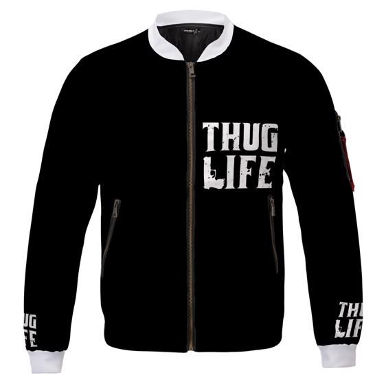 Thug Life Tupac Amaru Shakur Dope Black Bomber Jacket