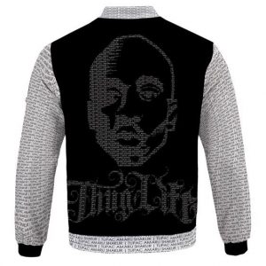 Thug Life Tupac Amaru Shakur Name Face Art Varsity Jacket